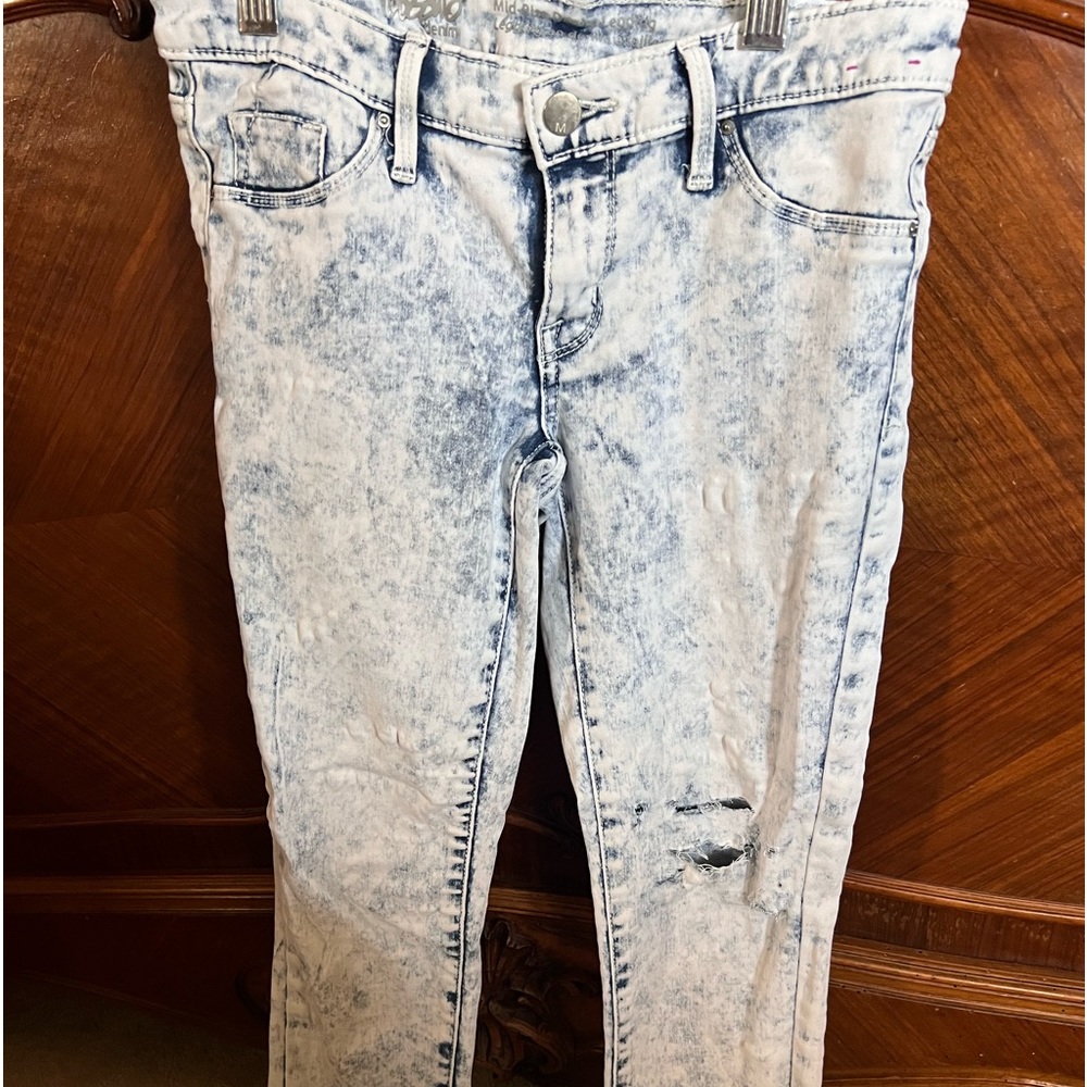 Mid-Rise Denim Legging Size 0